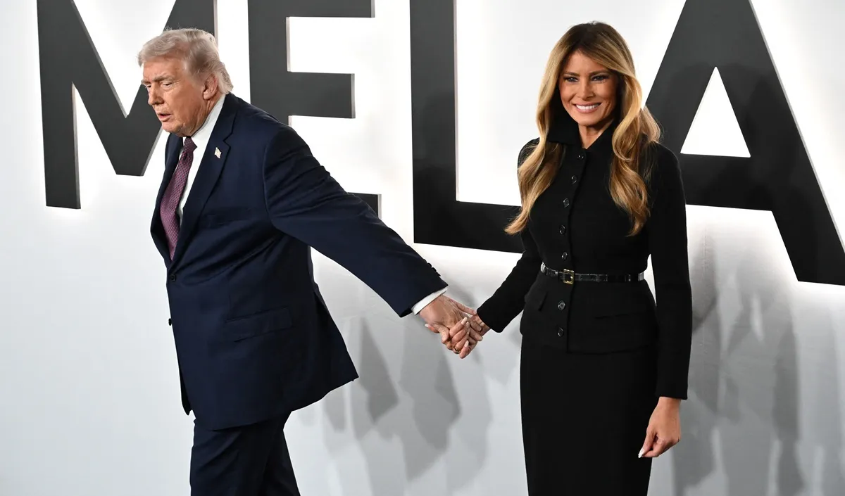 Melania Trump Goes for ‘Dramatic Flair’ Alongside Her Husband at Movie Premiere