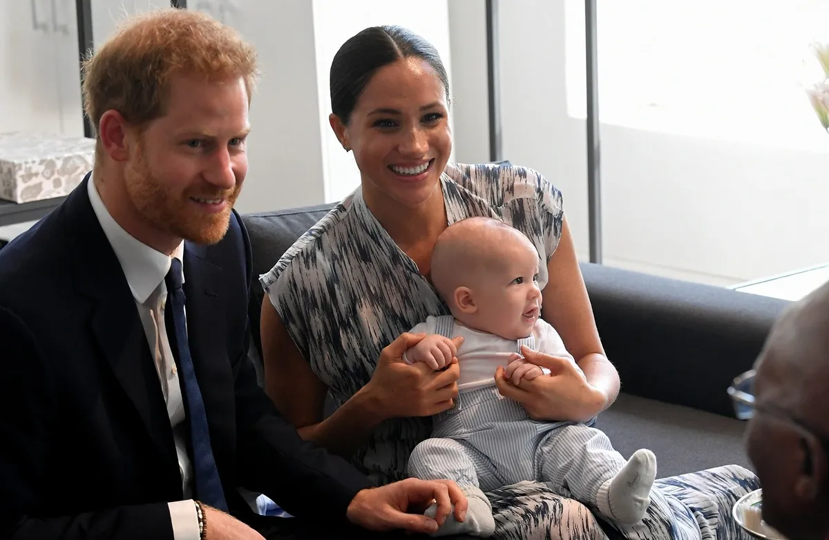 Prince Harry, Meghan Markle, and their baby son Archie meet Archbishop Desmond Tutu