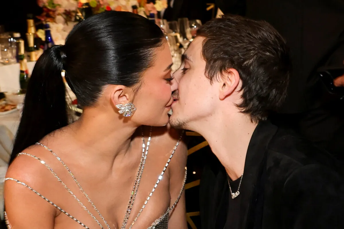 Kylie Jenner and Timothee Chalamet kiss while at the Golden Globes.