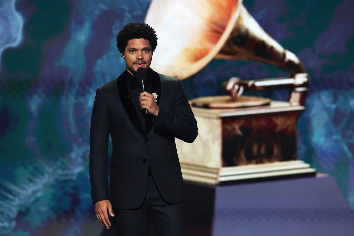Trevor Noah onstage at the 2025 Grammy Awards