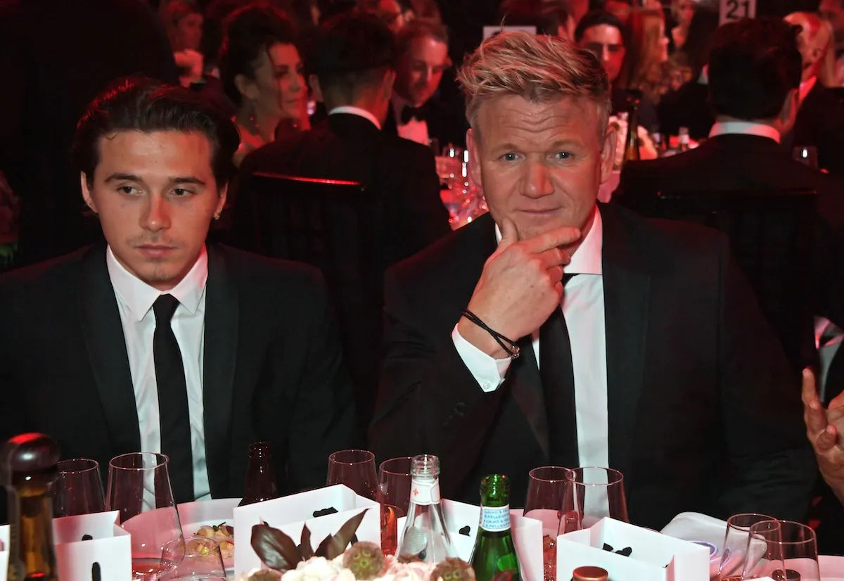 Brooklyn Beckham sitting next to Gordon Ramsay