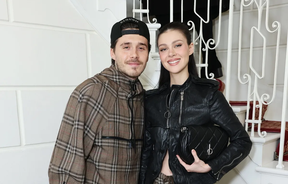 Brooklyn Beckham and Nicola Peltz attend the after-party for the Burberry Winter 2025 show during London Fashion Week at The Twenty Two on February 24, 2025 in London, England.