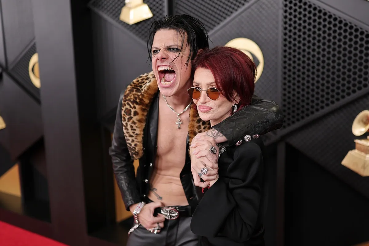 Yungblud and Sharon Osbourne attend the 68th GRAMMY Awards on February 01, 2026 in Los Angeles, California.