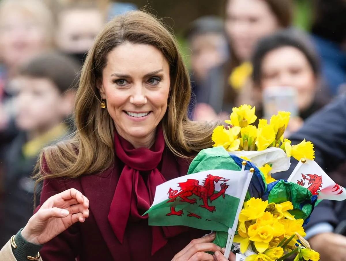 Kate Middleton during a visit to Hafan Yr Afon in Powys in Wales to celebrate community ahead of St. David's Day