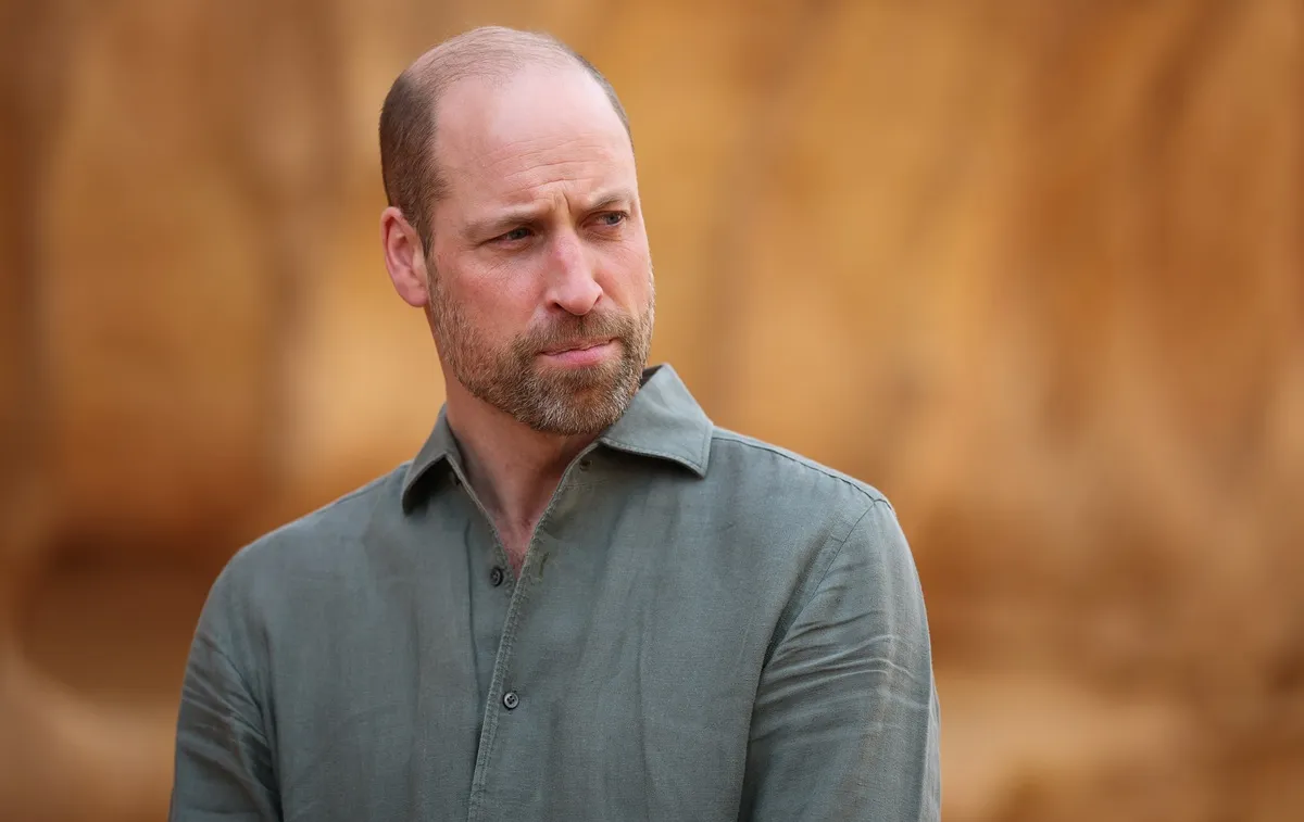 Prince William during a visit to Wildlife Conservation and Biodiversity Protection at Sharaan Nature Reserve in AlUla
