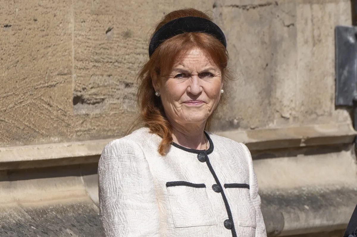 Sarah Ferguson attends the traditional Easter Sunday Mattins Service at St. George's Chapel