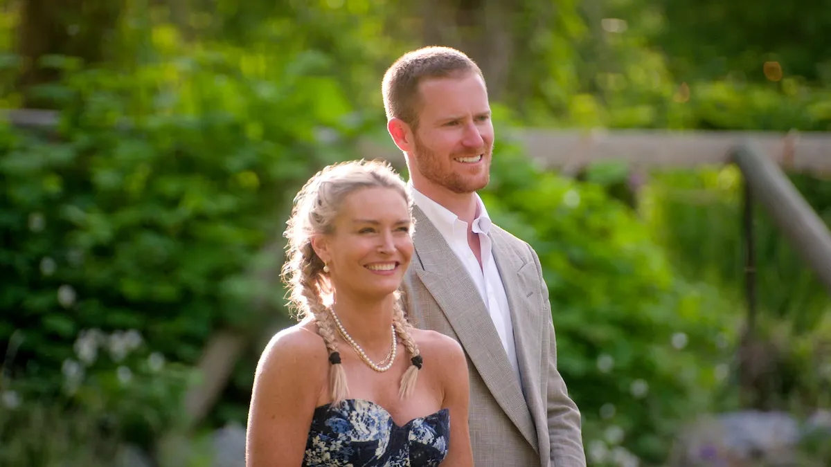 Blonde woman and man in Netflix's 'Age of Attraction'