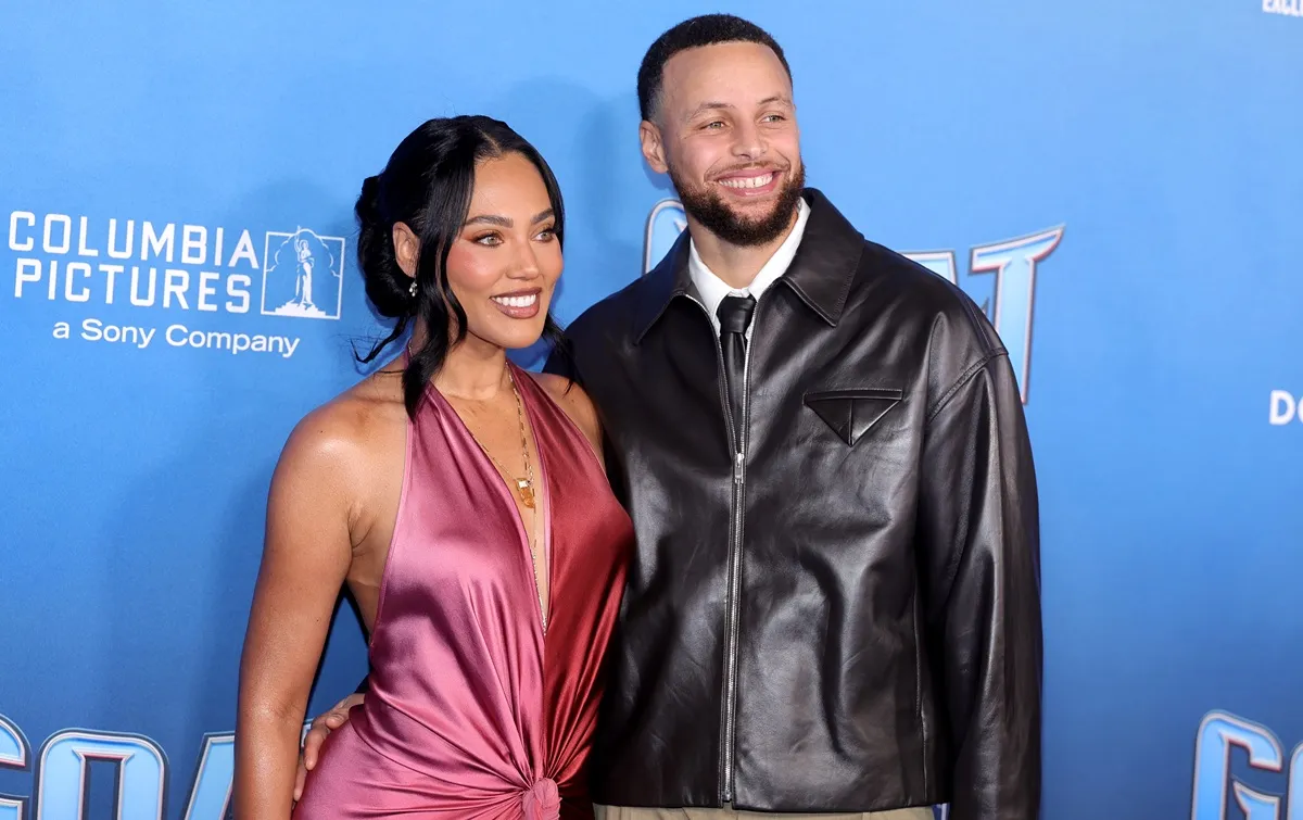 Ayesha Curry and Stephen Curry attend the Los Angeles Premiere of Columbia Pictures' and Sony Pictures Animation's 'GOAT'