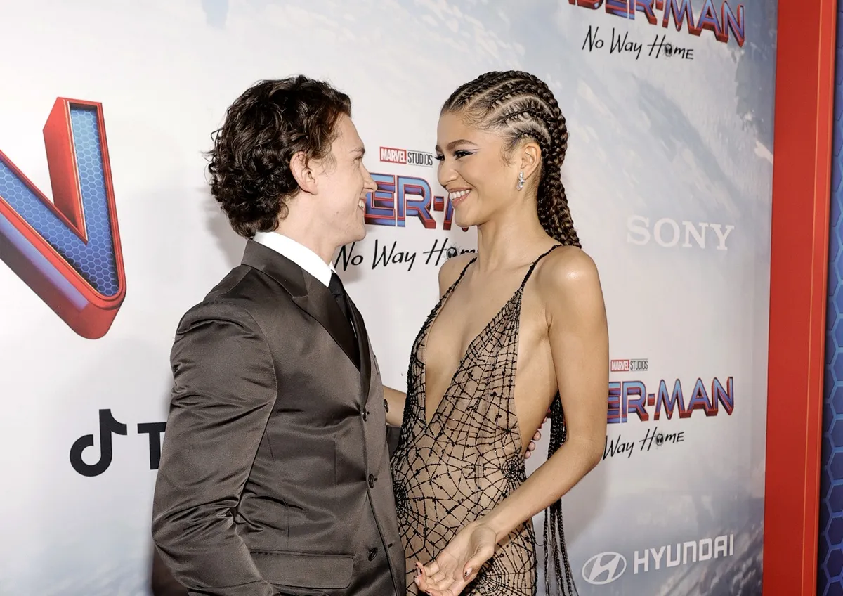 Tom Holland and Zendaya attend Sony Pictures' "Spider-Man: No Way Home" Los Angeles Premiere on December 13, 2021 in Los Angeles, California