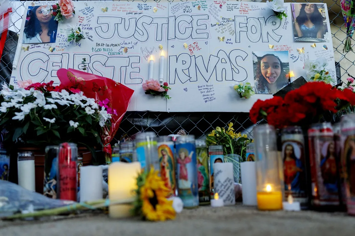 Intimate notes, candles and flowers at a memorial on Thursday for slain teen Celeste Rivas Hernandez