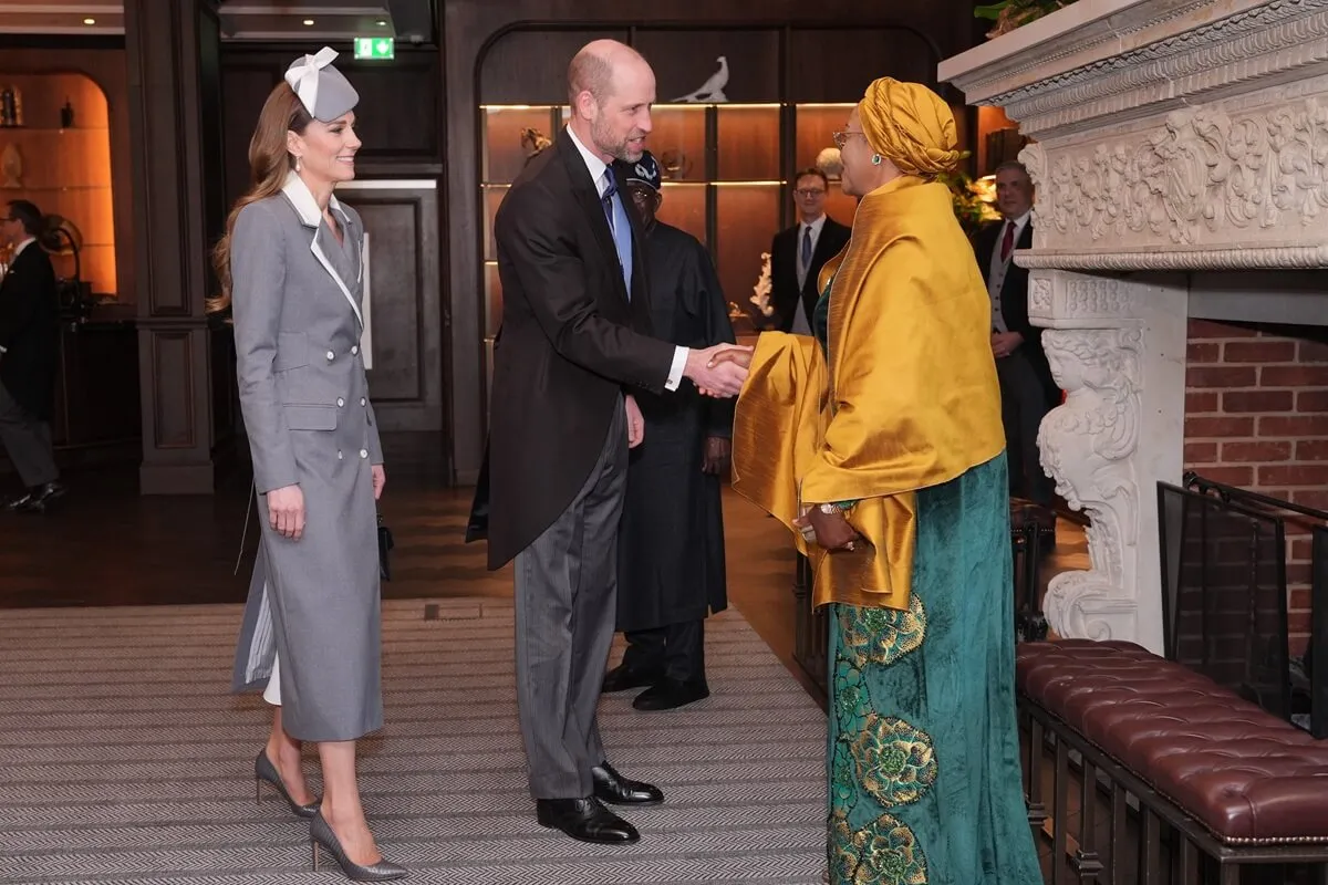 Kate Middleton and Prince William receive First Lady Oluremi Tinubu at the Fairmont Windsor Park Hotel