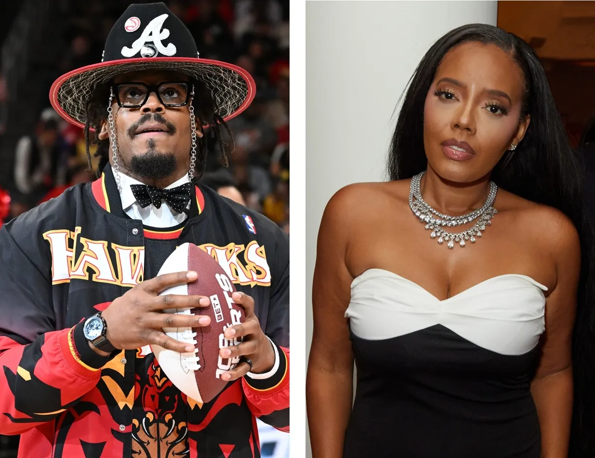 (L) Cam Newton attends Atlanta Hawks game, (R) Angela Simmons attends event in Miami