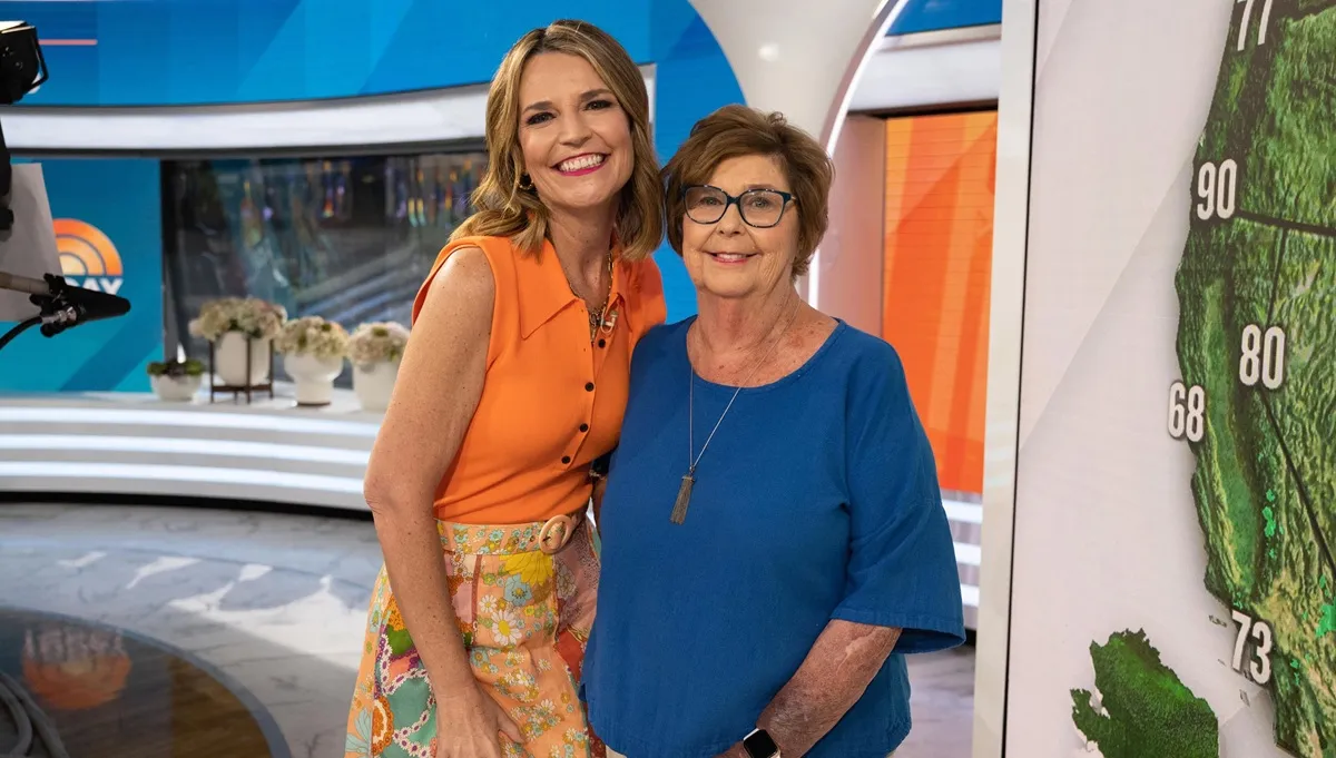 Savannah Guthrie and mother, Nancy Guthrie. on the set of the 'Today' Show