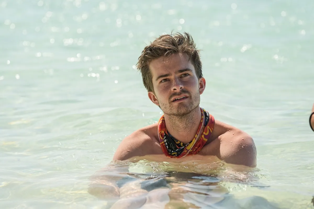 Charlie Davis swimming in the water on 'Survivor 50'