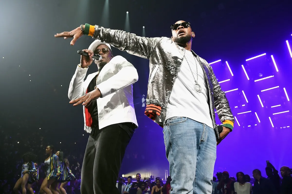 Usher and Sean 'Diddy' Combs performing onstage in 2016