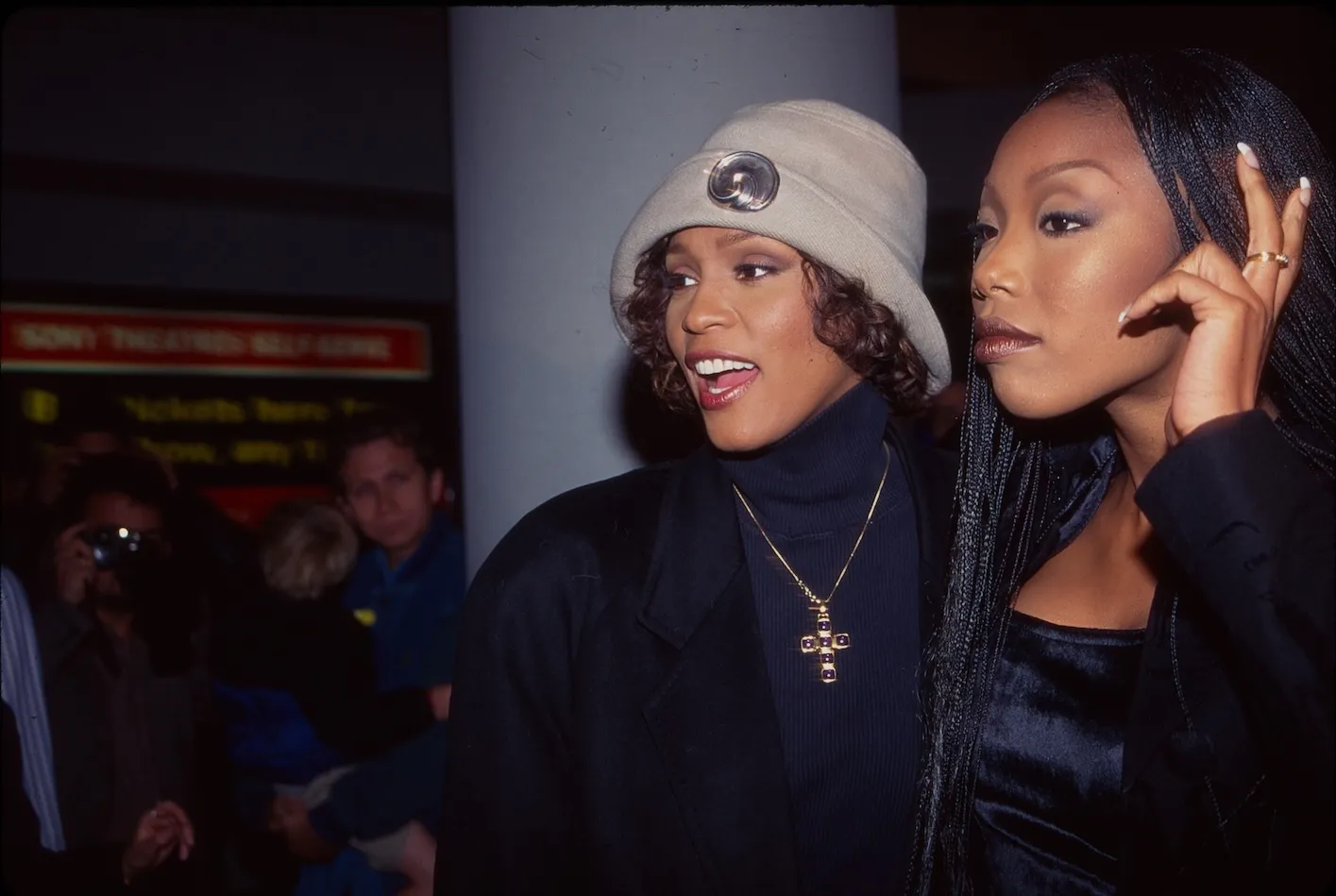 Whitney Houston and Brandy side by side in 1997