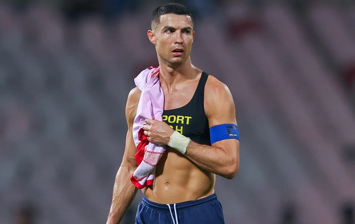 Cristiano Ronaldo of Al Nassr looks on after winning the Saudi Pro League match between Al Wehda and Al-Nassr
