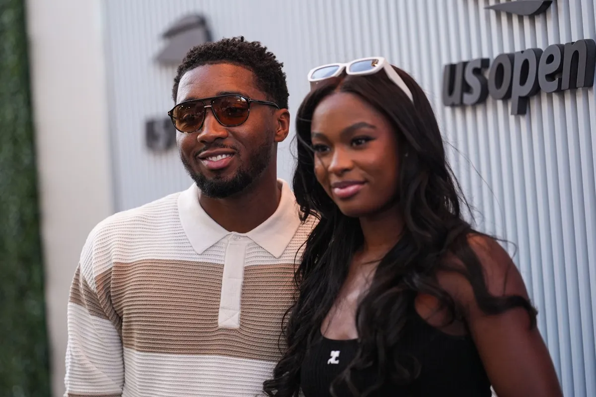 Donovan Mitchell and Coco Jones attend the US Open Tennis Championship