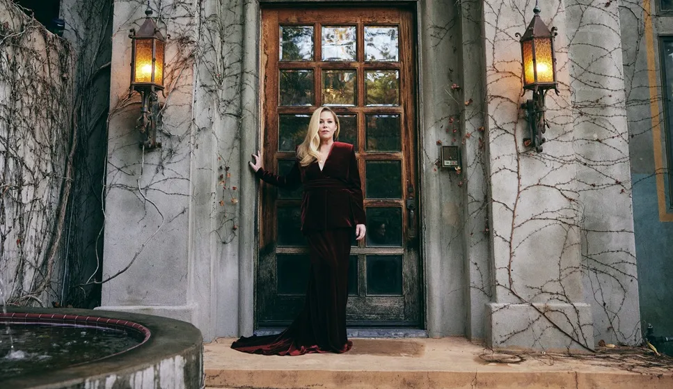Christina Applegate poses before attending the 75th Primetime Emmy Awards on January 15, 2024 in Los Angeles, California