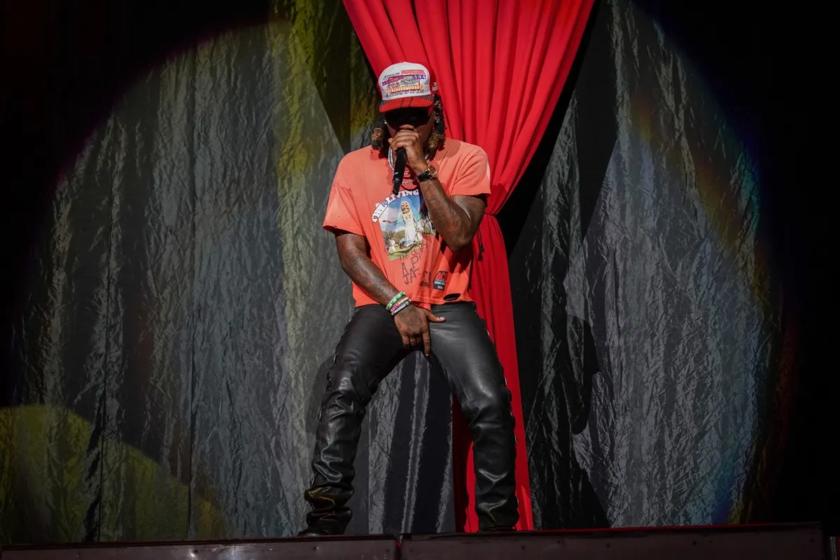 Offset performs onstage during the MASA TOUR at State Farm Arena on October 15, 2025 in Atlanta, Georgia