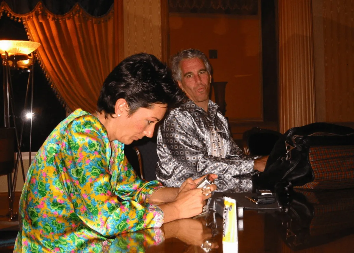 Ghislaine Maxwell and Jeffrey Epstein are seen in one is seen outside No 10 Downing Street in one of the images released by the US Department of State.