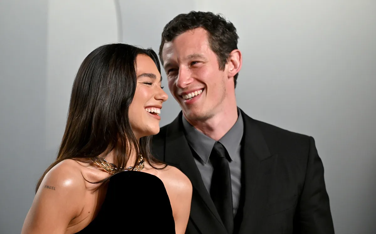 Dua Lipa and Callum Turner attend the 2026 Vanity Fair Oscar Party hosted by Mark Guiducci at Los Angeles County Museum of Art on March 15, 2026 ahead of their wedding