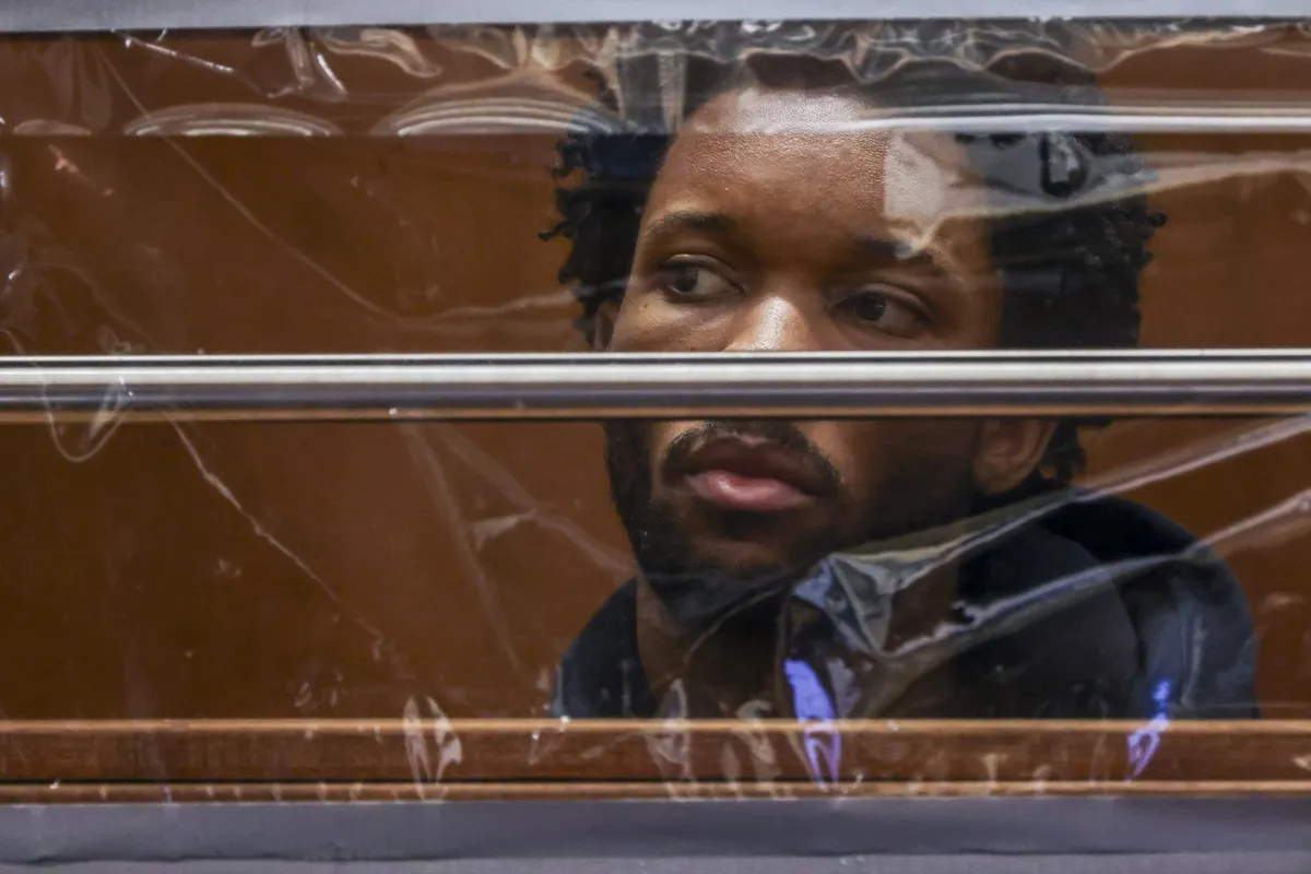 D4vd looks on during his arraignment for the murder of Celeste Rivas Hernandez at Clara Shortridge Foltz Criminal Justice Center on April 20, 2026 in Los Angeles
