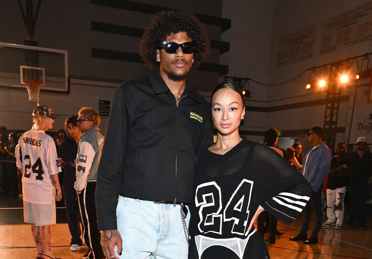 Jalen Green and Draya Michele at the NAHMIAS SS25 Menswear Show held in Los Angeles