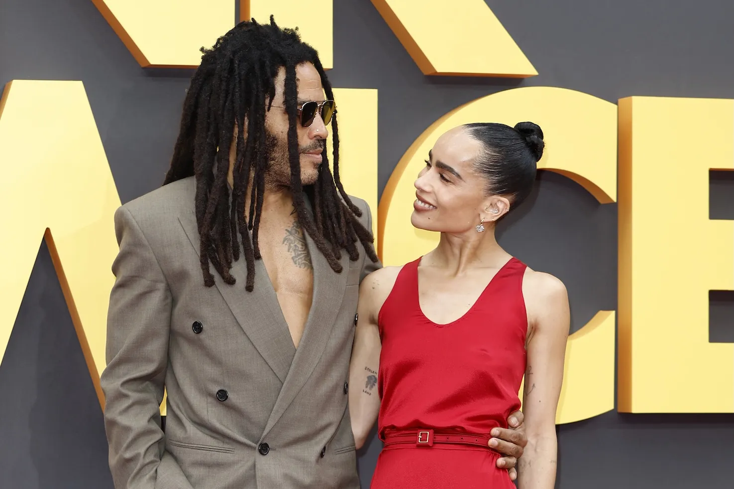 Lenny Kravitz and Zoë Kravitz in 2024
