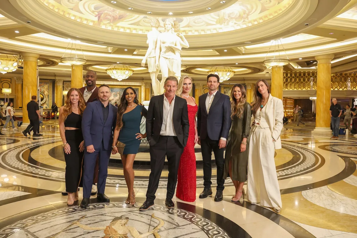 Cast of 'Rock the Block' Season 7 standing in a casino lobby