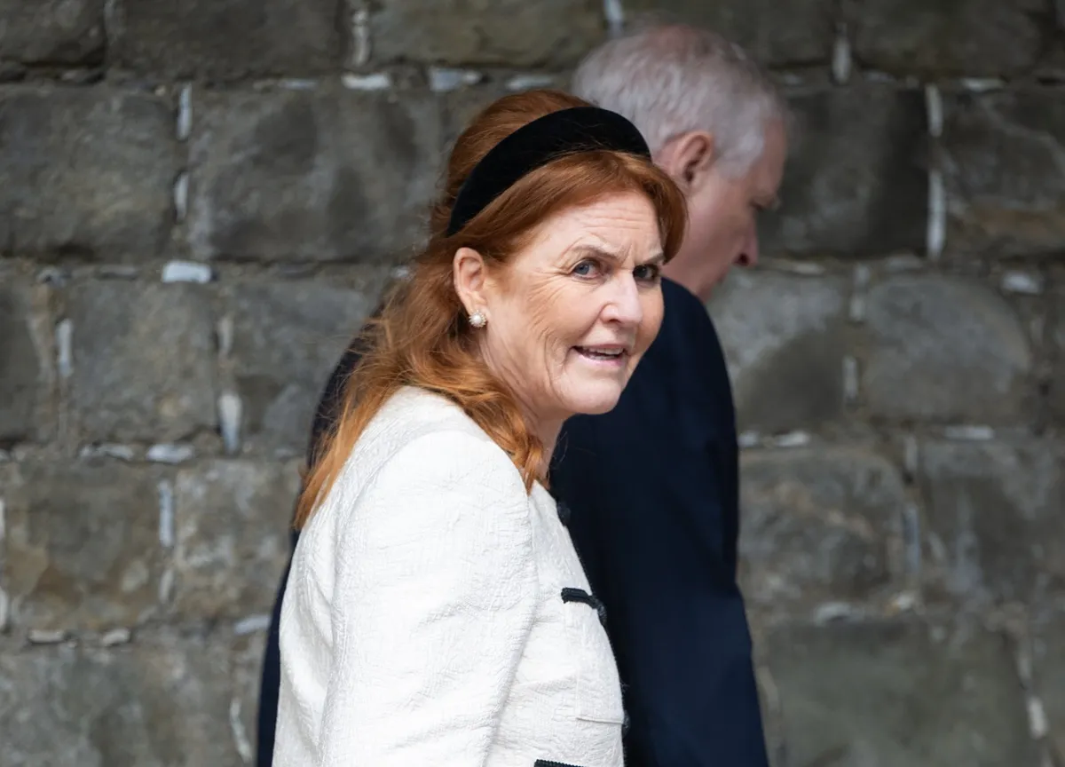 Sarah Ferguson and Prince Andrew attend the Easter Service at St. George's Chapel