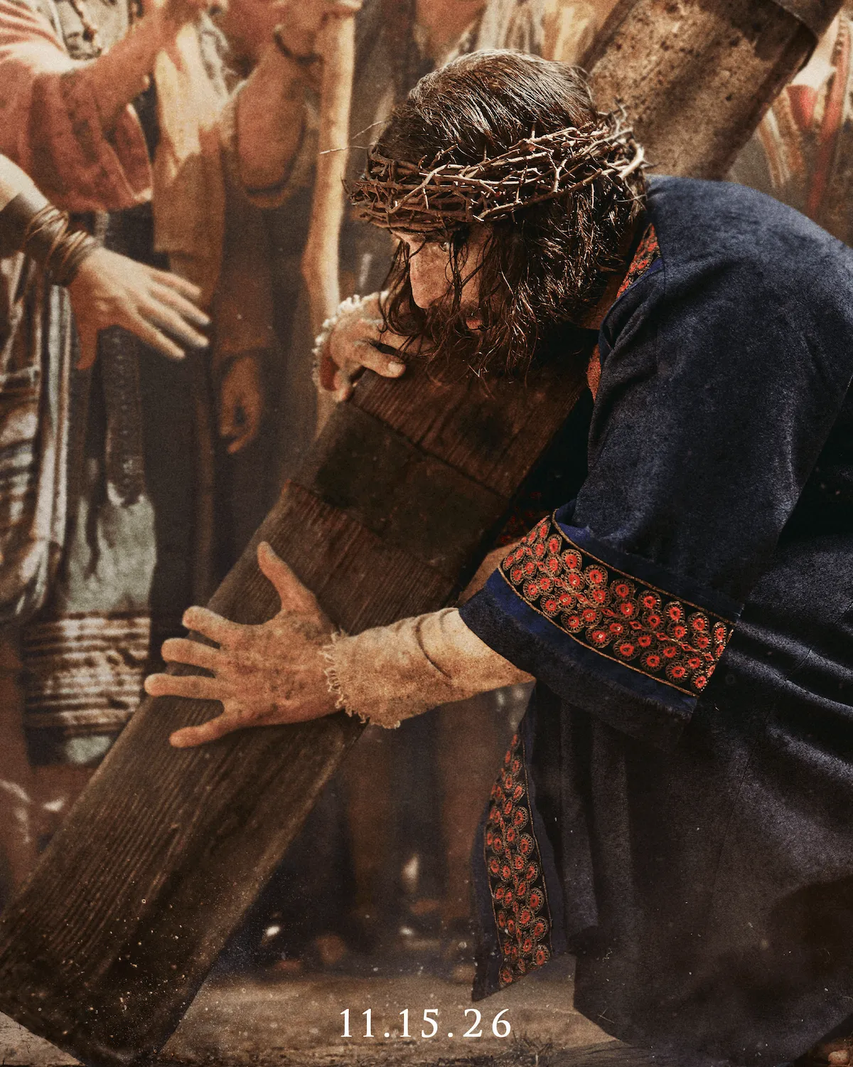 Jonathan Roumie as Jesus carrying the cross in 'The Chosen' Season 6
