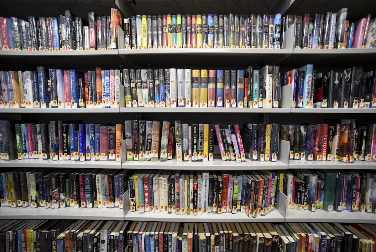 books on a library shelf