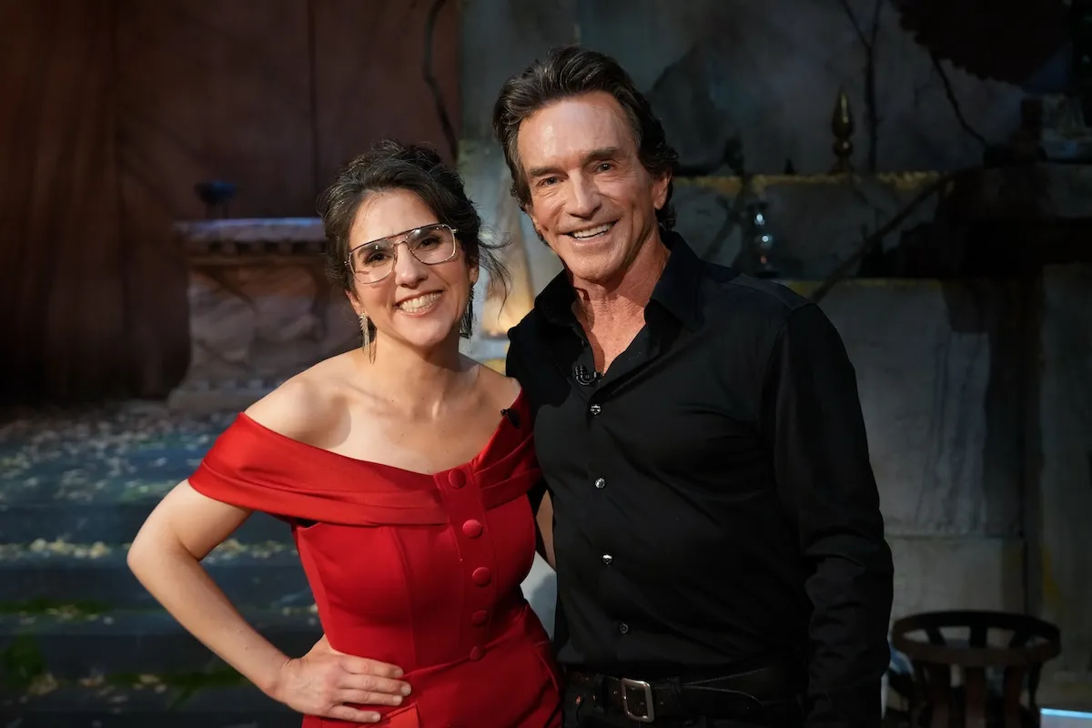Survivor 50 winner Aubry Bracco with Jeff Probst