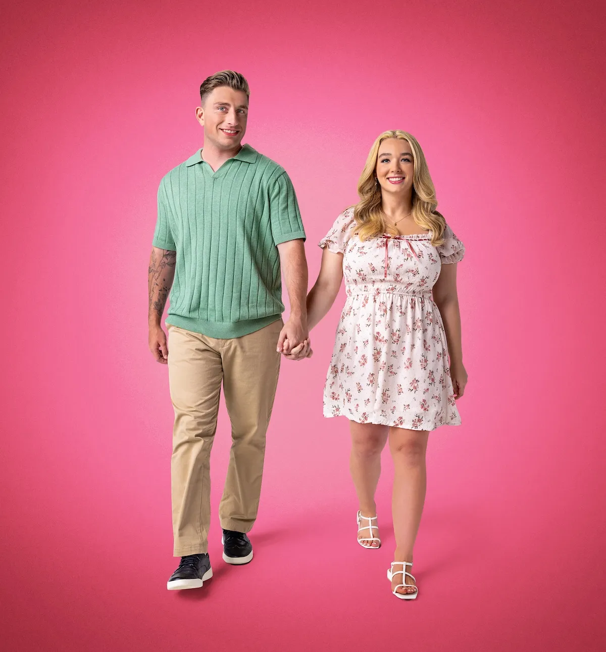 Colin Dooley and Baylen Dupree on a pink background
