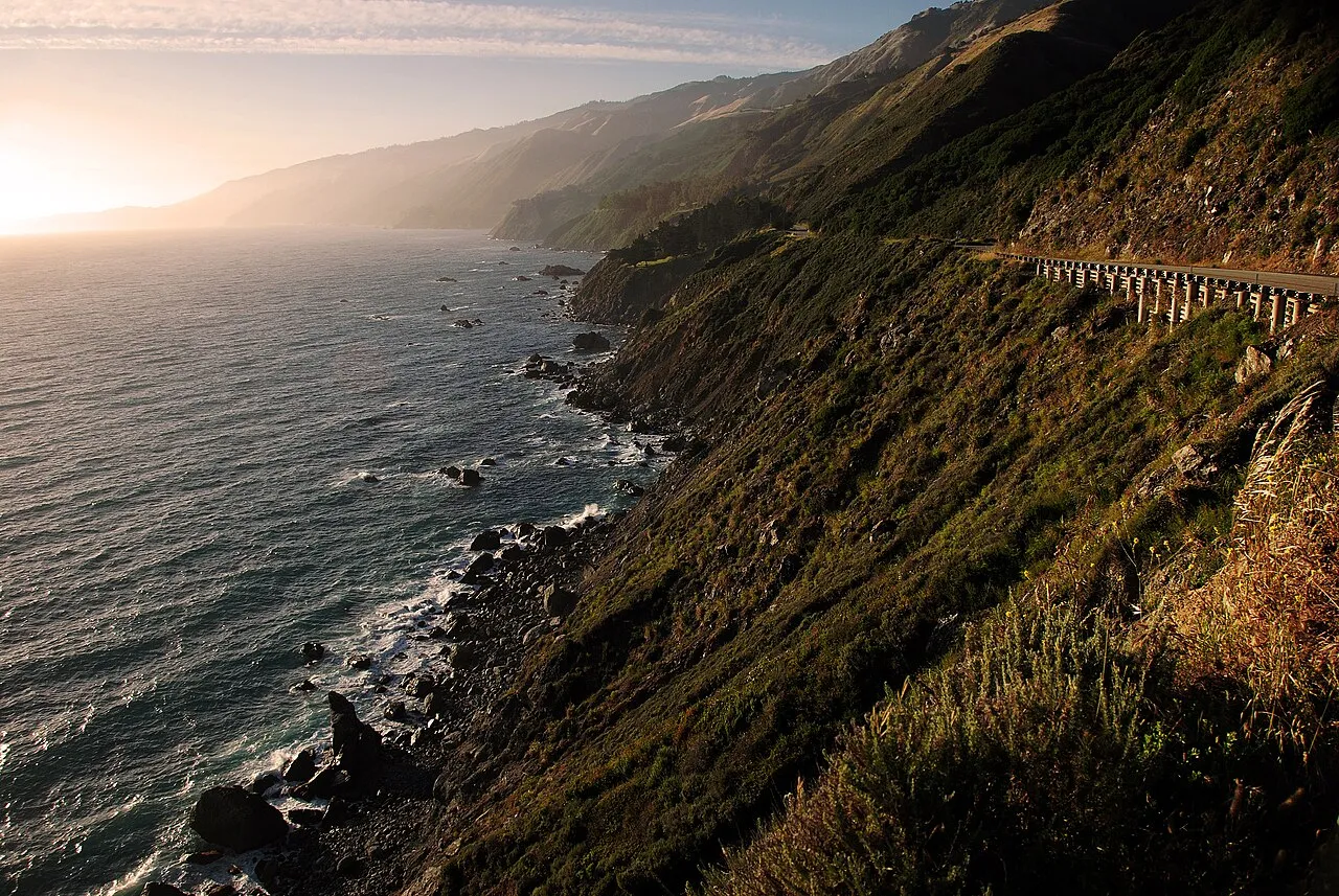 View of the Big Sur coast in California