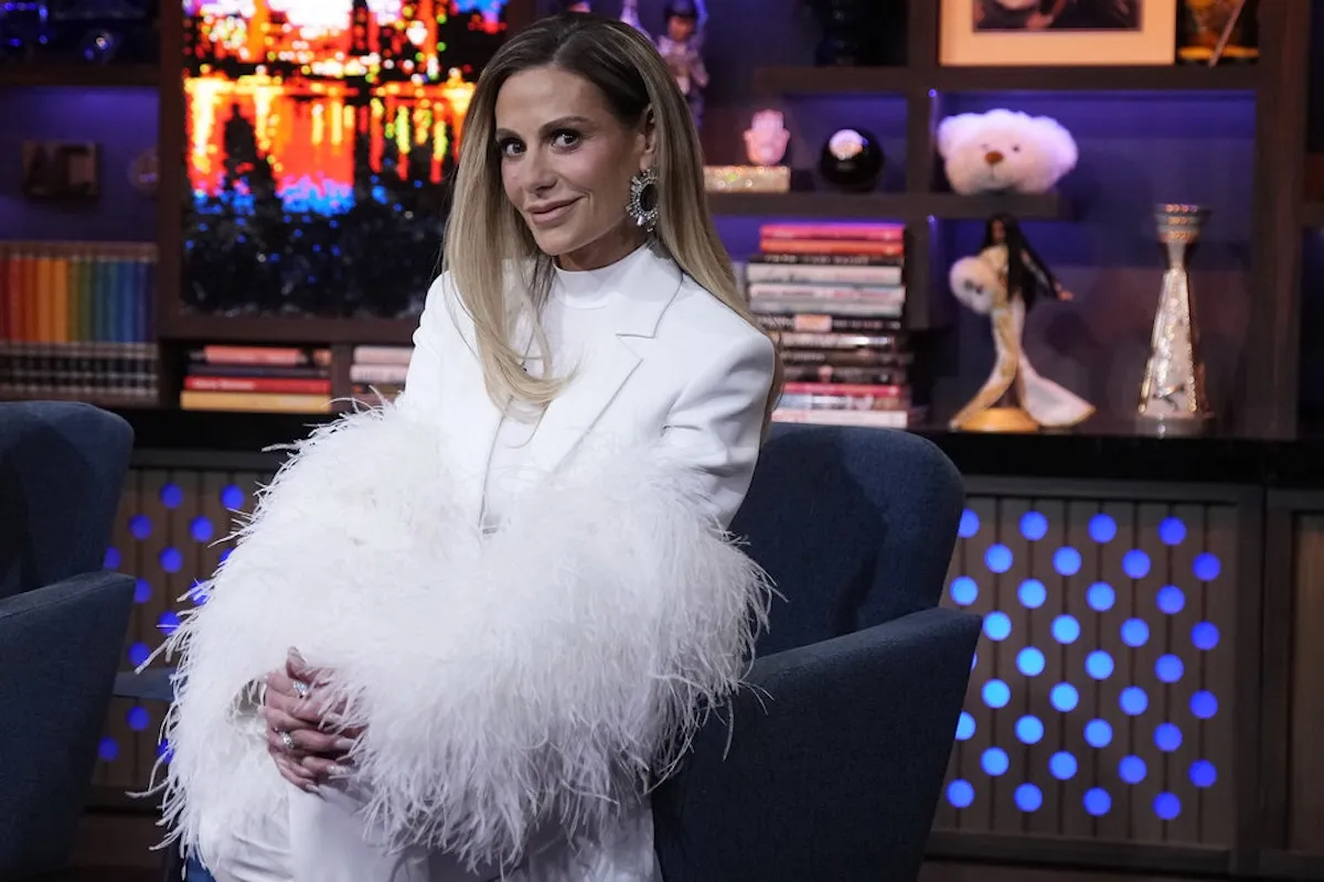 Dorit Kemsley, dressed in white, on 'Watch What Happens Live'