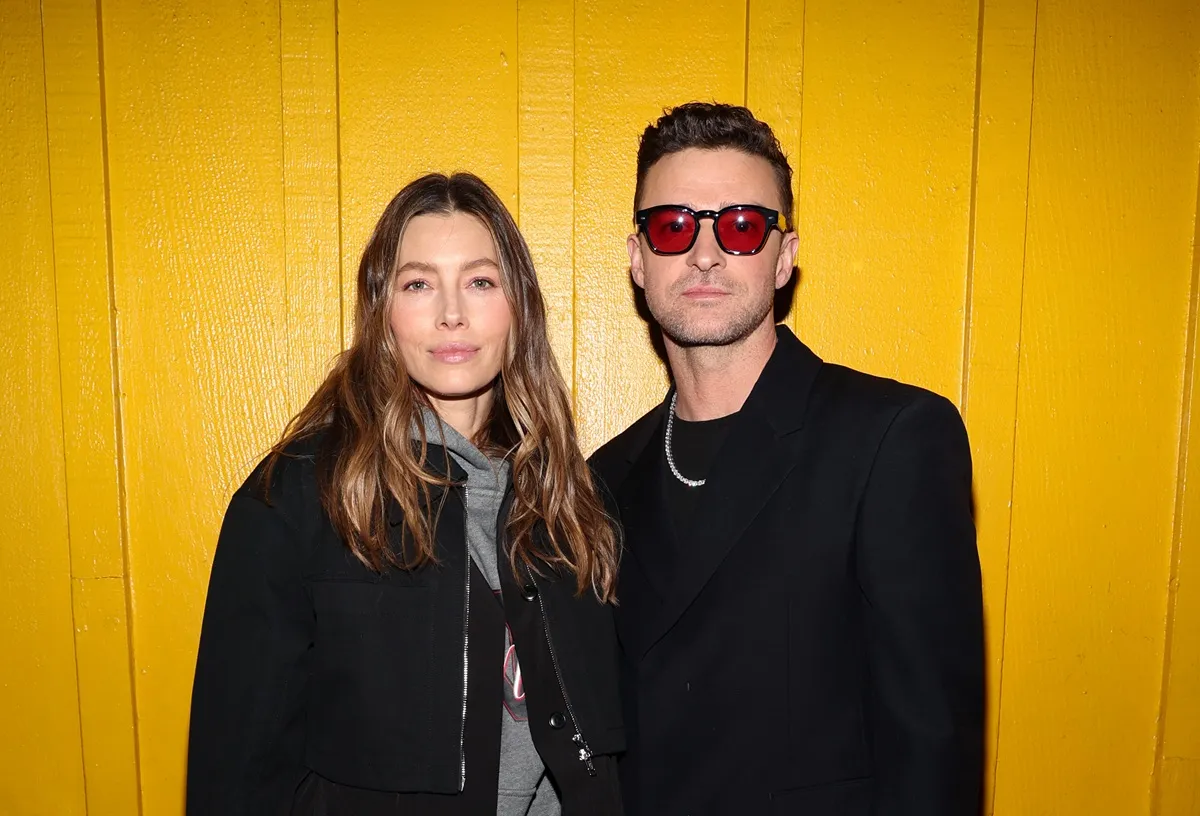 Jessica Biel and Justin Timberlake attend Justin Timberlake's 'EVERYTHING I THOUGHT IT WAS' Album Release Party at Dan Tana's on March 14, 2024
