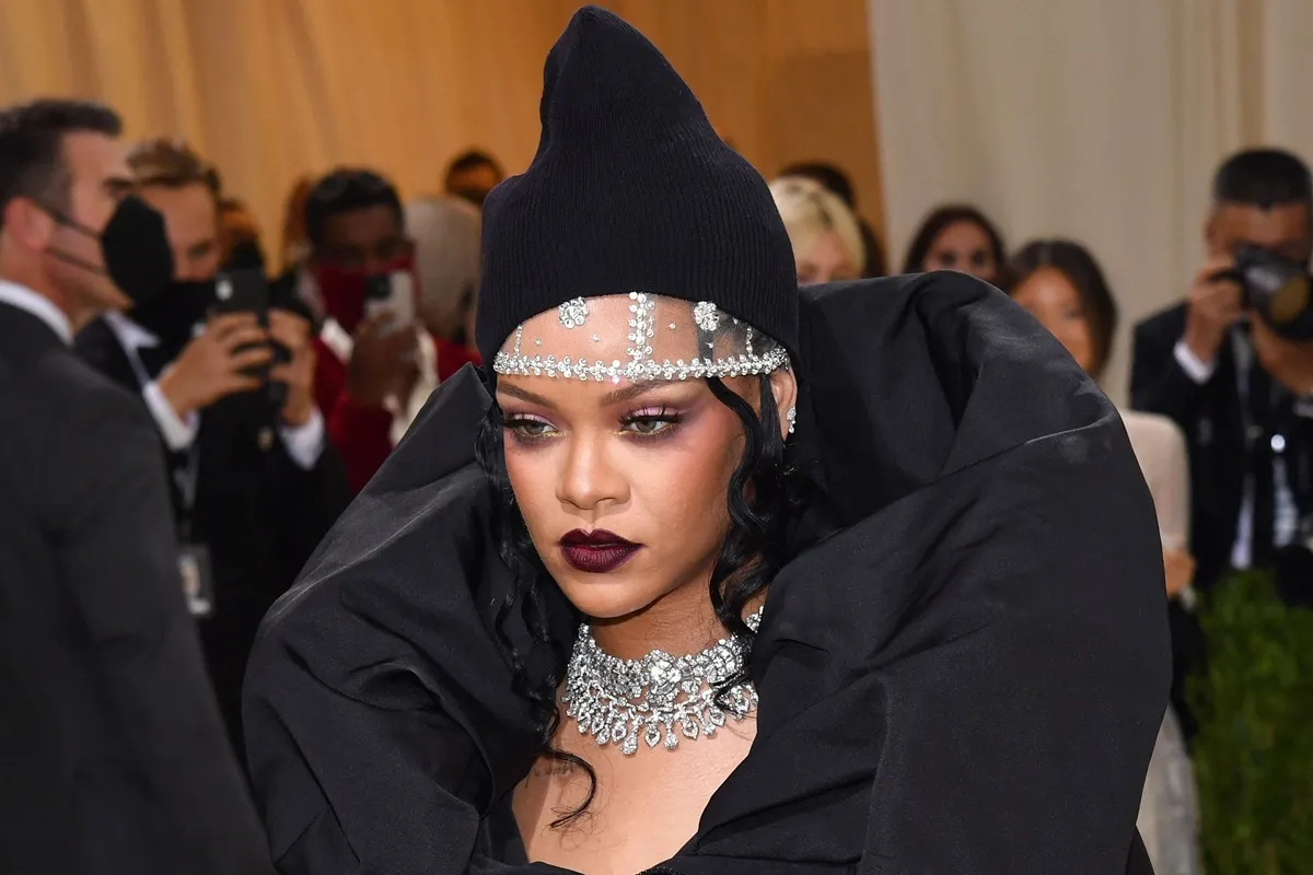 Rihanna arrives for the 2021 Met Gala at the Metropolitan Museum of Art