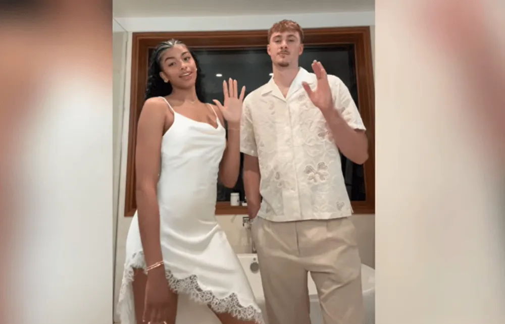 Screenshot of Cooper Flagg and his girlfriend, Arianna Roberson