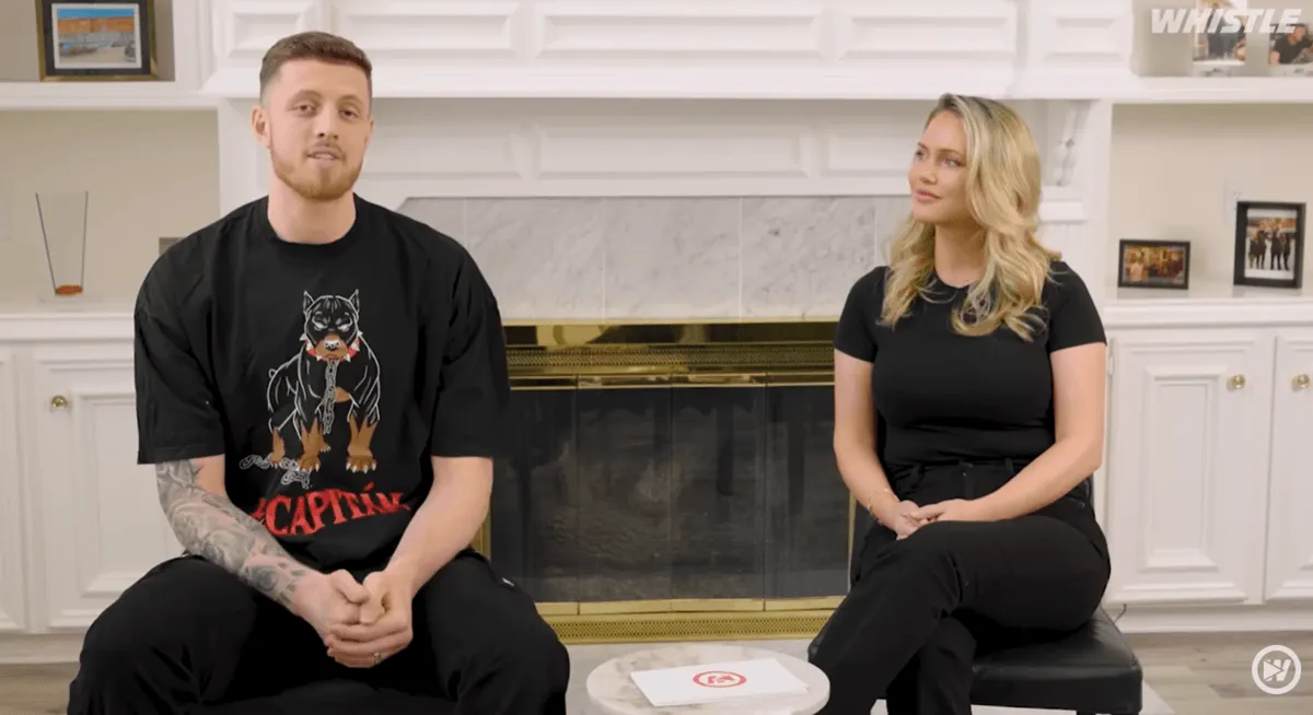 Screenshot of Isaiah Hartenstein and his wife, Kourtney Hartenstein
