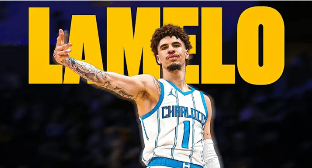 Screenshot of LaMelo Ball during a game