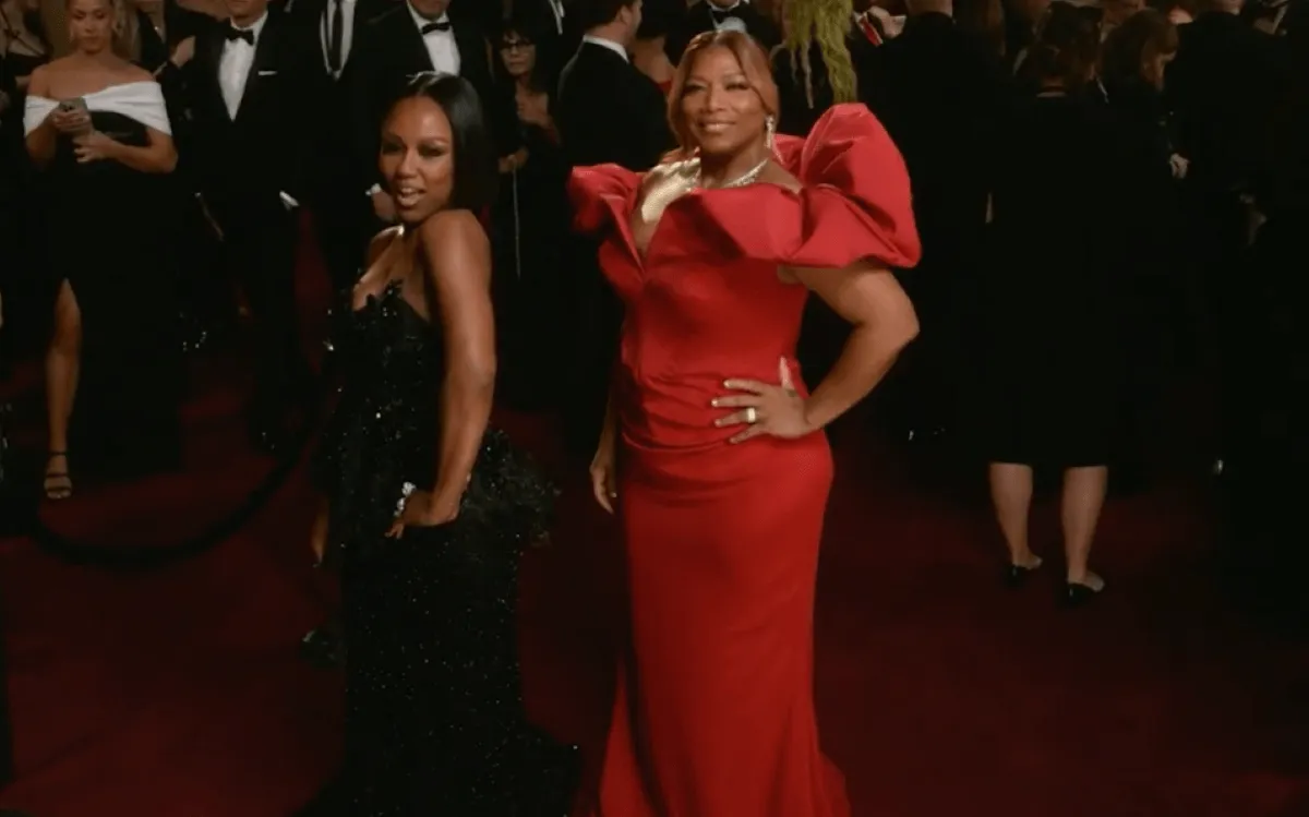 Screenshot of Queen Latifah and Eboni Nichols at the Grammys