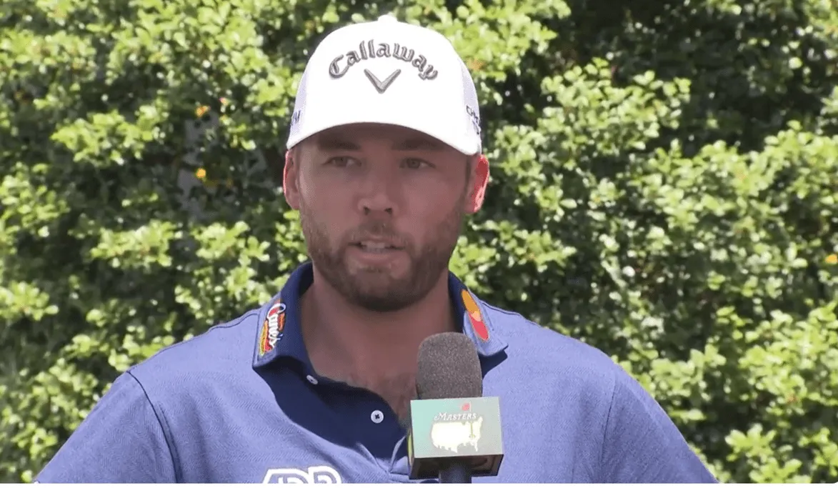 Screenshot of Sam Burns at 2026 The Masters