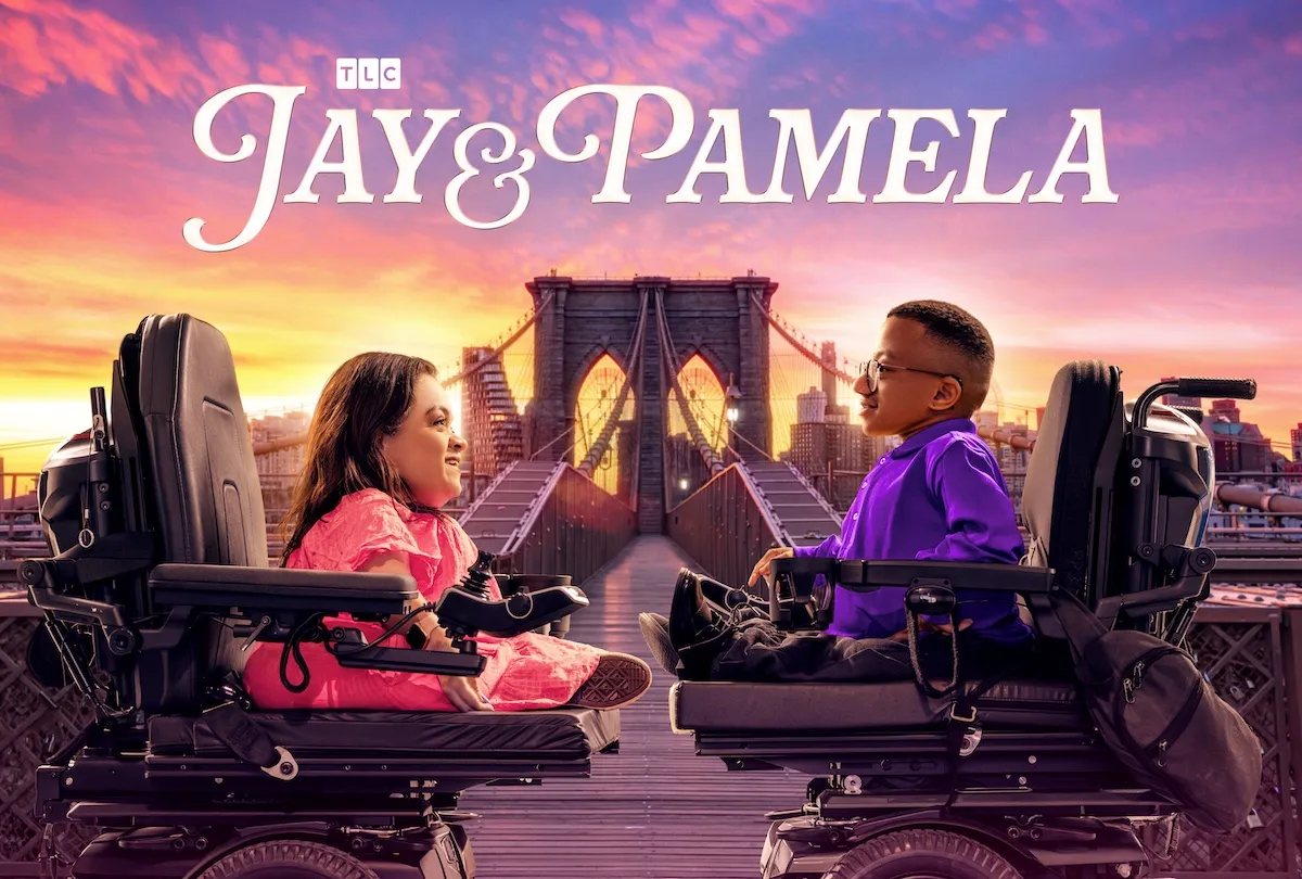 Key art for 'Jay & Pamela' Season 2 featuring the Brooklyn Bridge in the background