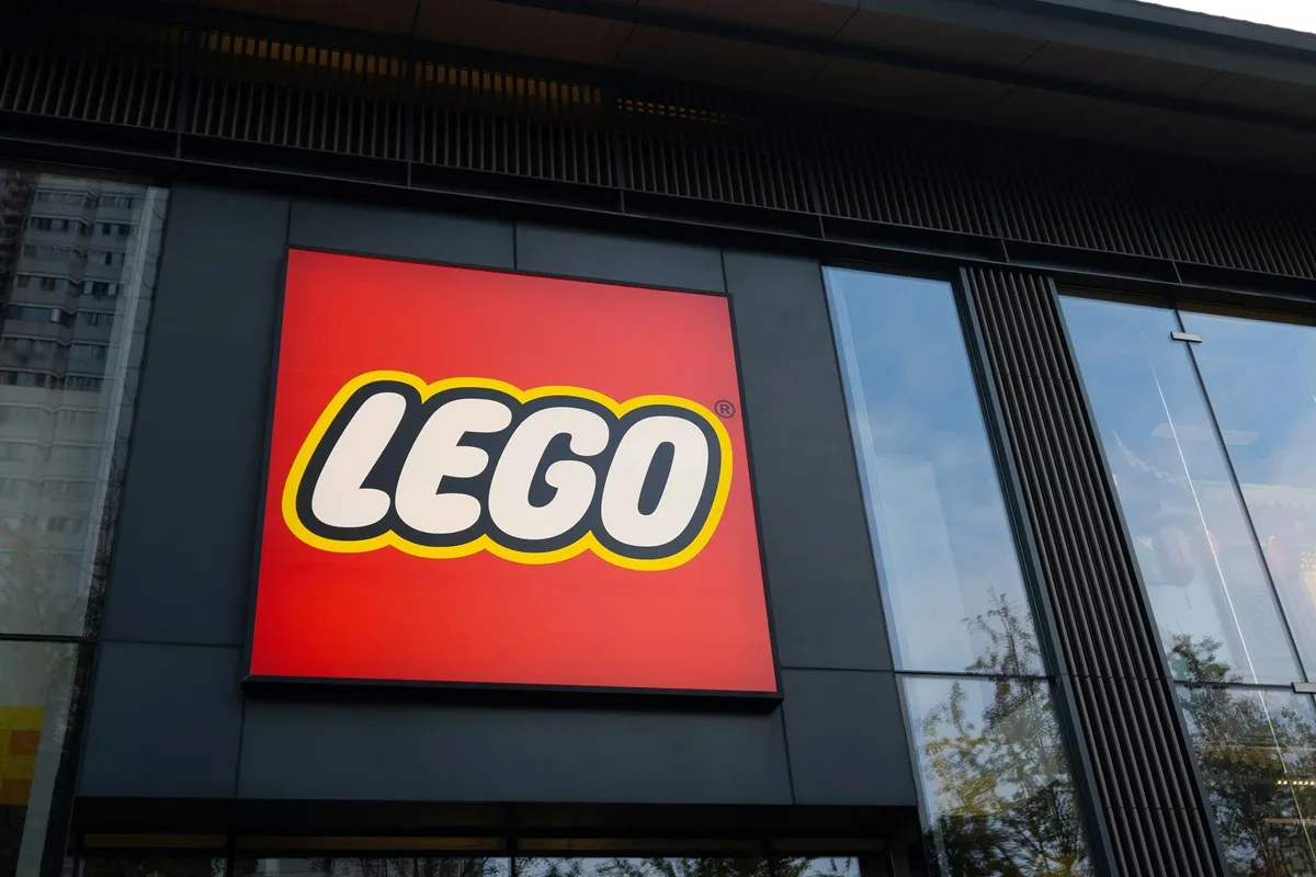 A photo of a Lego store
