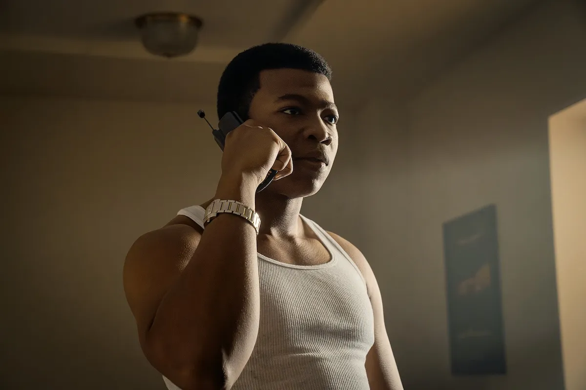 Kanan talking on the phone in 'Power Book III: Raising Kanan' Season 5