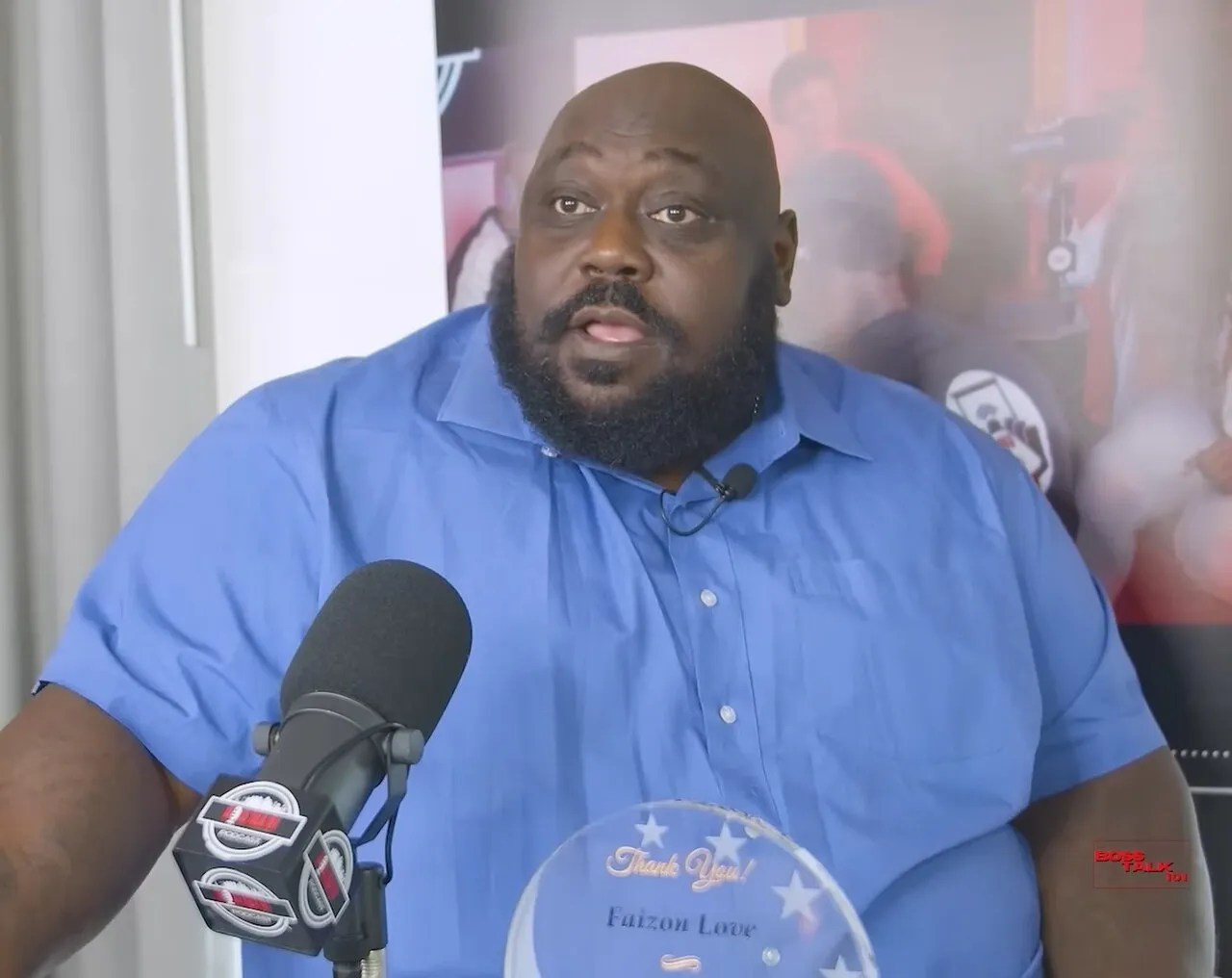 Faizon Love is interviewed