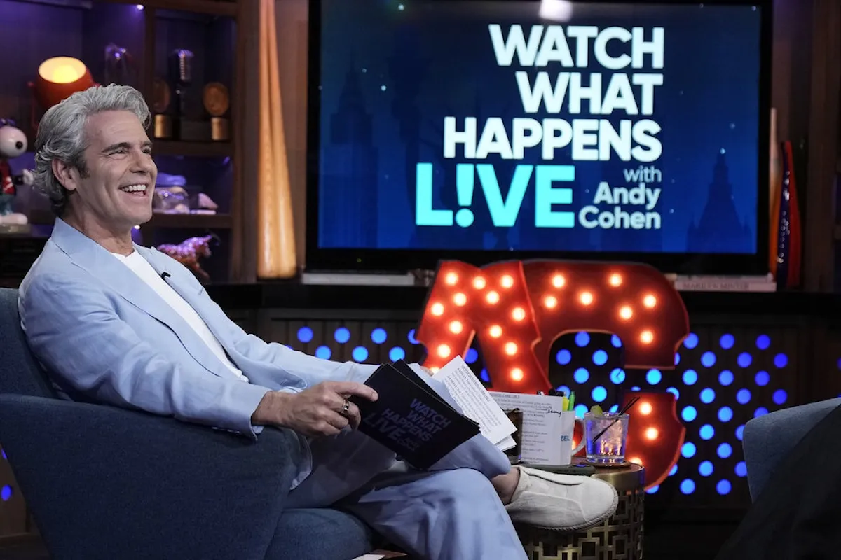 Andy Cohen on the set of 'Watch What Happens Live'