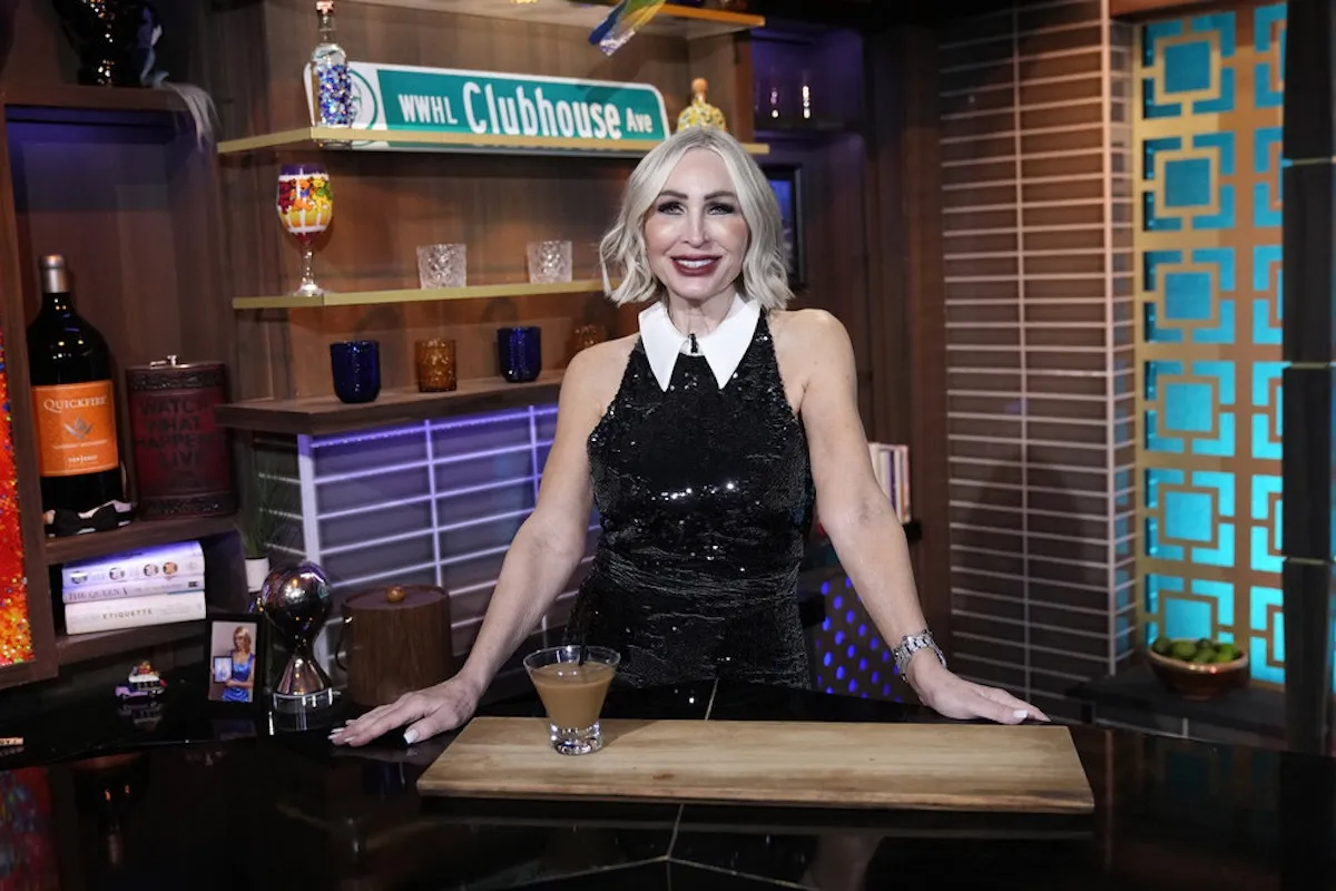 Kim D of 'RHONJ' as a bartender on 'Watch What Happens Live'